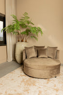 Fayen Velvet Sand Fauteuil Half Round KD