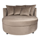 Fayen Velvet Sand Fauteuil Half Round KD