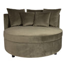 Fayen Velvet Green Fauteuil Half Round KD