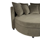 Fayen Velvet Green Fauteuil Half Round KD