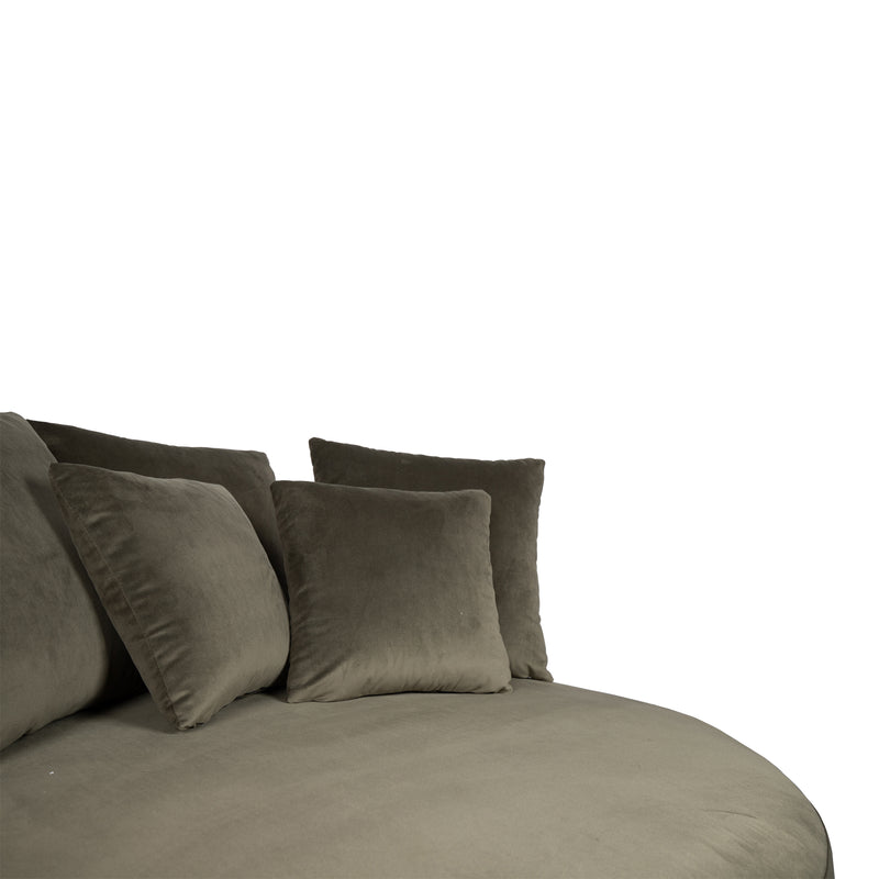 Fayen Velvet Green Fauteuil Half Round KD