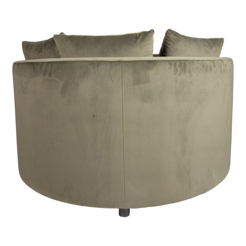 Fayen Velvet Green Fauteuil Half Round KD