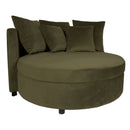 Fayen Velvet Green Fauteuil Half Round KD
