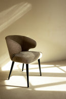 Fiori Cream 6051 Dining Chair Black Wood Legs