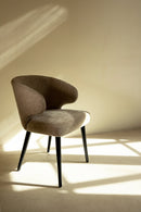 Fiori Cream 6051 Dining Chair Black Wood Legs