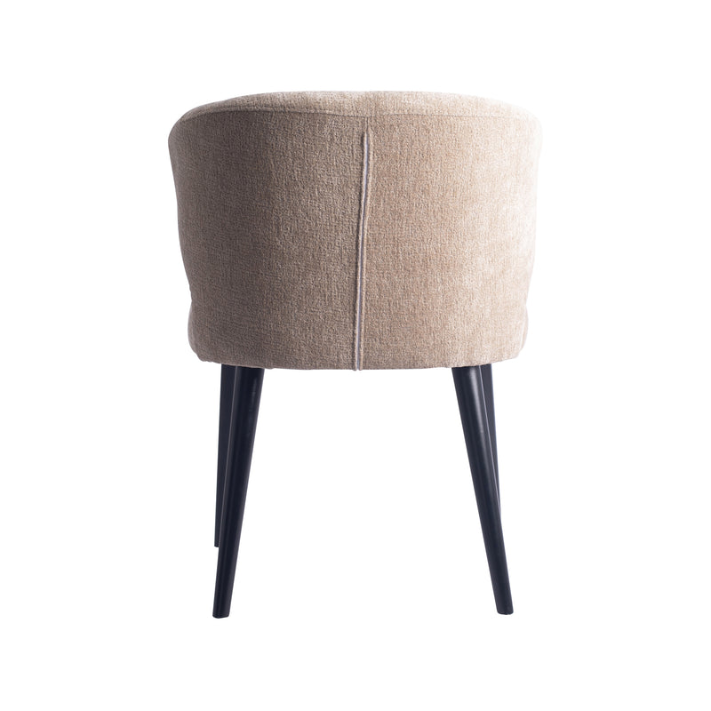 Fiori Cream 6051 Dining Chair Black Wood Legs