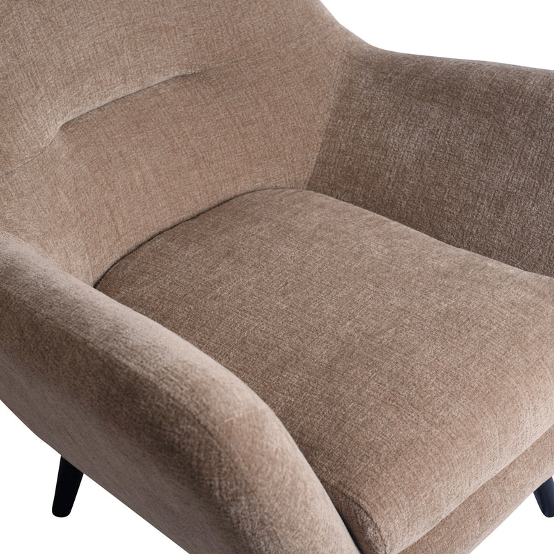 Donny Cream Fauteuil Black Wooden Legs