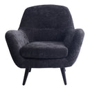 Donny Anthracite Fauteuil Black Wooden Legs