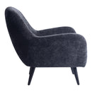 Donny Anthracite Fauteuil Black Wooden Legs