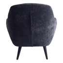 Donny Anthracite Fauteuil Black Wooden Legs