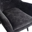 Donny Anthracite Fauteuil Black Wooden Legs