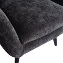 Donny Anthracite Fauteuil Black Wooden Legs