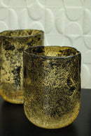 Alter Yellow Rough Glass Vase Round S