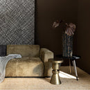 Iron Coffeetable Veneer Top Round Set 2