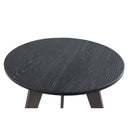 Iron Coffeetable Veneer Top Round Set 2