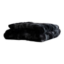 PTMD Linde Black Faux Fur Bedspread In Giftbox