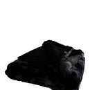 Linde Black Faux Fur Bedspread In Giftbox