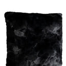 Linde Black Faux Fur Cushion Square L