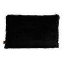 Linde Black Faux Fur Cushion Rectangle