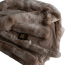 Linde Beige Faux Fur Plaid In Giftbox 150 X 200