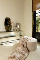 Linde Beige Faux Fur Plaid In Giftbox 150 X 200