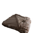 Linde Beige Faux Fur Bedspread In Giftbox