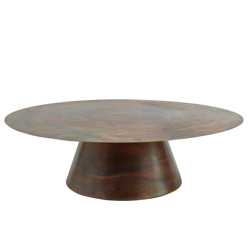 Comprador Copper Iron Coffeetable Round Set 2