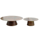 Comprador Copper Iron Coffeetable Round Set 2