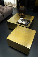 Irvy Gold Iron Coffeetable Square Matt Set 2