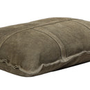 Cobie Green Suede Leather Cushion Rectangle
