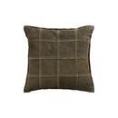 Cobie Green Suede Leather Cushion Square L