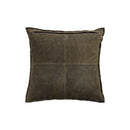 Cobie Green Suede Leather Cushion Square L
