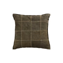 Cobie Green Suede Leather Cushion Square L