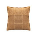 Cobie Camel Suede Leather Cushion Square S