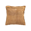 Cobie Camel Suede Leather Cushion Square S