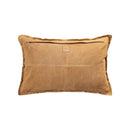 Cobie Camel Suede Leather Cushion Rectangle