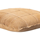 Cobie Camel Suede Leather Cushion Square L