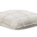 Cobie Taupe Suede Leather Cushion Square L