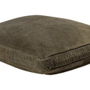 Suky Green Suede Leather Cushion Square S