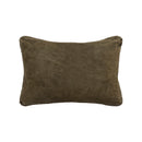 Suky Green Suede Leather Cushion Rectangle S