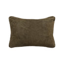 Suky Green Suede Leather Cushion Rectangle S
