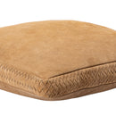 Suky Camel Suede Leather Cushion Square S