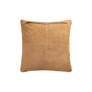 Suky Camel Suede Leather Cushion Square L