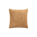 PTMD Suky Camel Suede Leather Cushion Square L (set of 2)