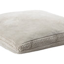 Suky Taupe Suede Leather Cushion Square L