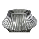 Yulaa Grey Solid Glass Vase Oblique Shape S