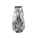 Conck Grey Solid Glass Vase White Organic S