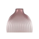 Halde Light Purple Solid Glass Vase Ribbed High