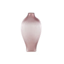 Halde Light Purple Solid Glass Vase Ribbed High