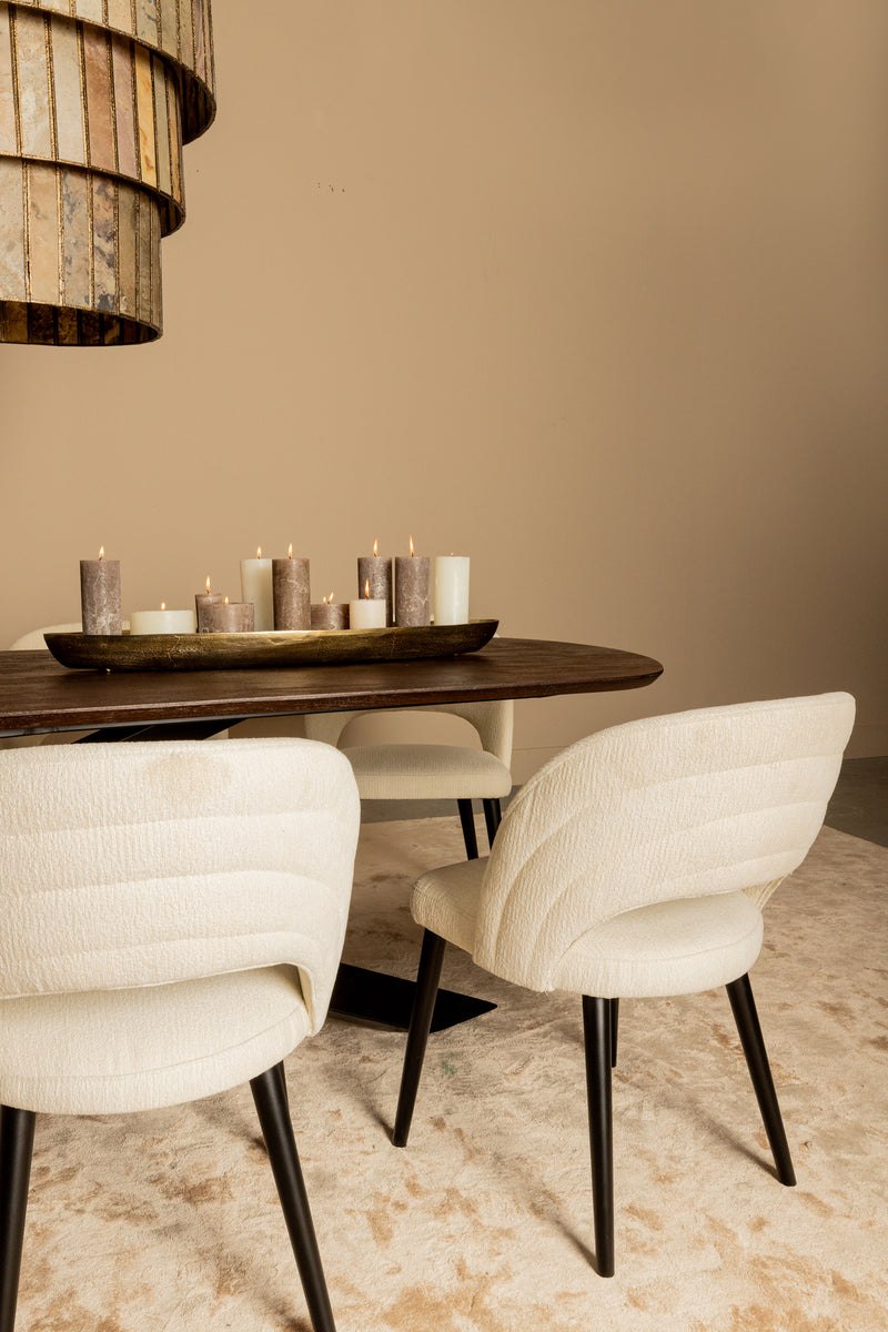 Alore Brown Black Diningtable Oval 200 Cm